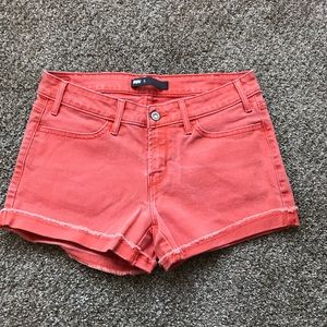 Coral Levi’s Cutoff Shorts
